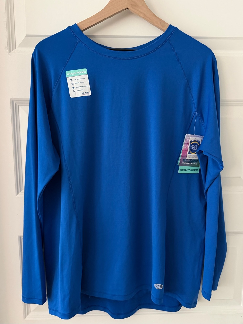 NWT Reel Legends Getaway Blue Packable Long Sleeve UPF50 Shirt! XL!! Nice!!